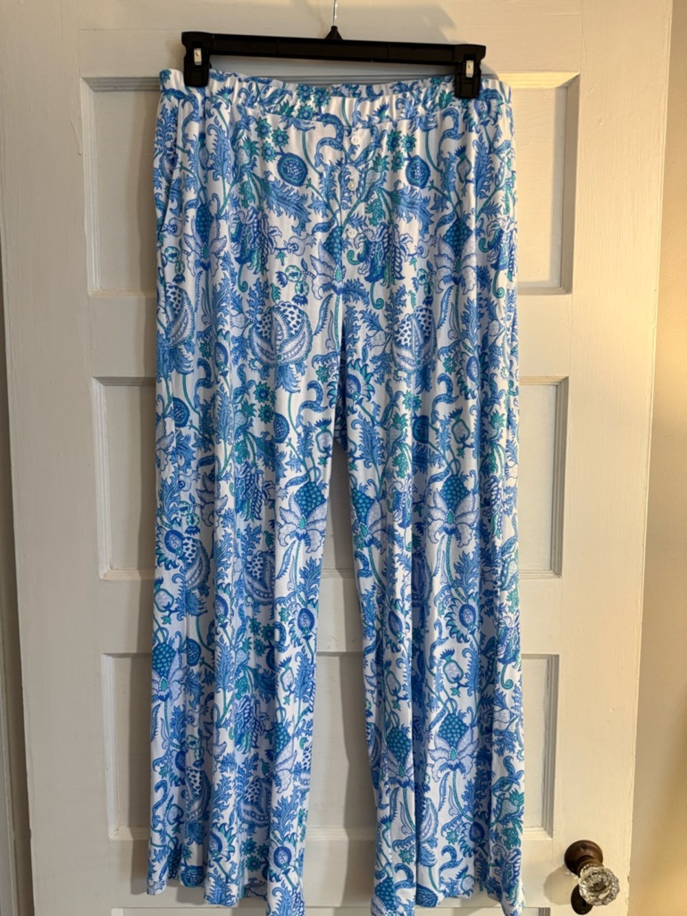 Roller Rabbit Pajama Pants Blue Amanda XL